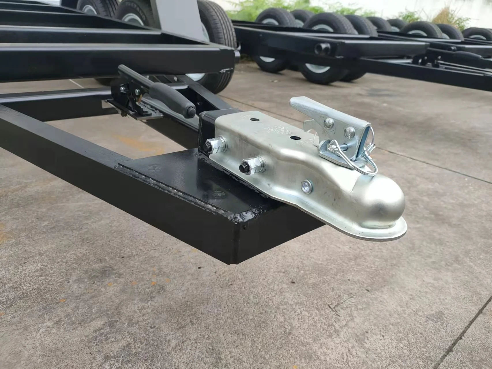 Babyonlinesprom Dressall Equipment Trailer Chassis Double Axle Generator Trailer Frame Iler Frame Silver Car Dolly Trailer 3T