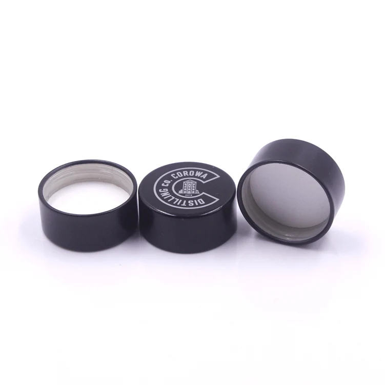 Customized GPI 33/400 33400 silver black color aluminum plastic liquor spirit gin vodka water screw top lid cap closure