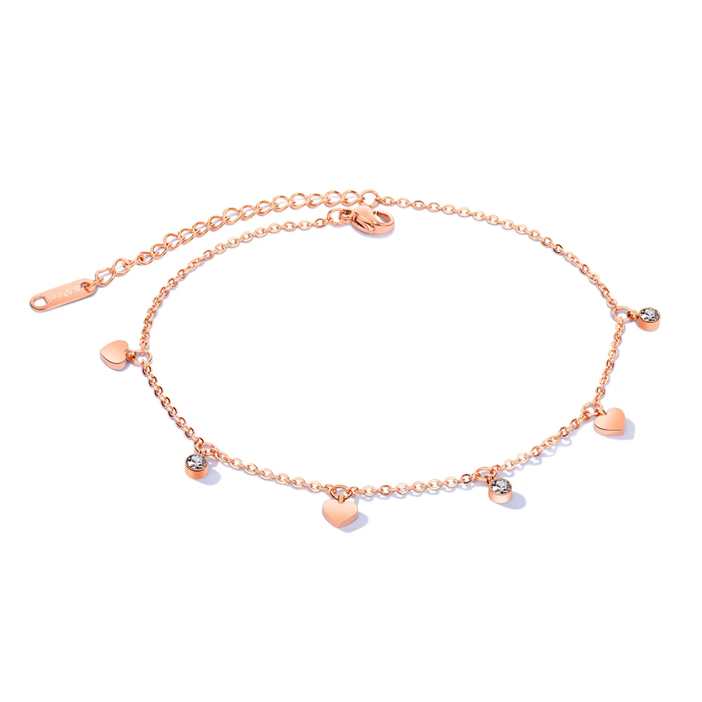 pulsera de tobillo stainless steel gold women with charms anklets stainless steel foot jewelry