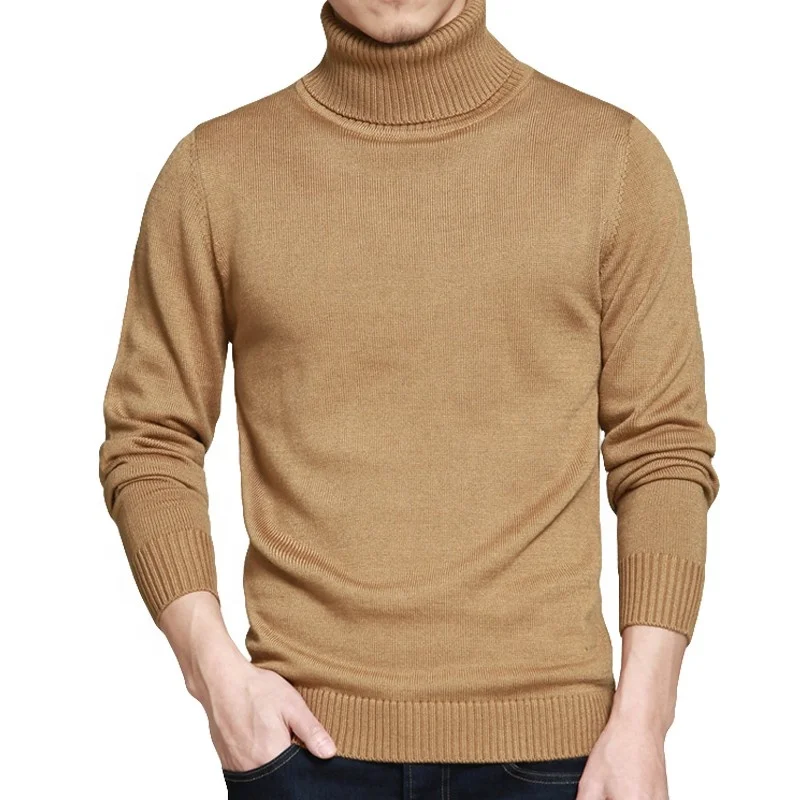 Men Slim Fit Lightweight Long Sleeve Pullover Top Turtleneck T-Shirt Full black high neck wear in winter  Body Warmer High Neck