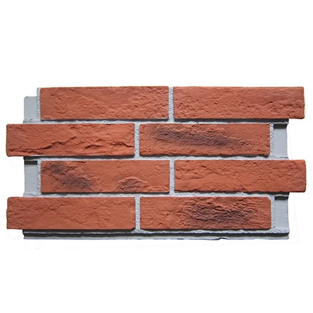 NEU Rustic Architectural PU Faux Brick Panels Shopfitting Fireplace Design 3D Brick Wall Panel