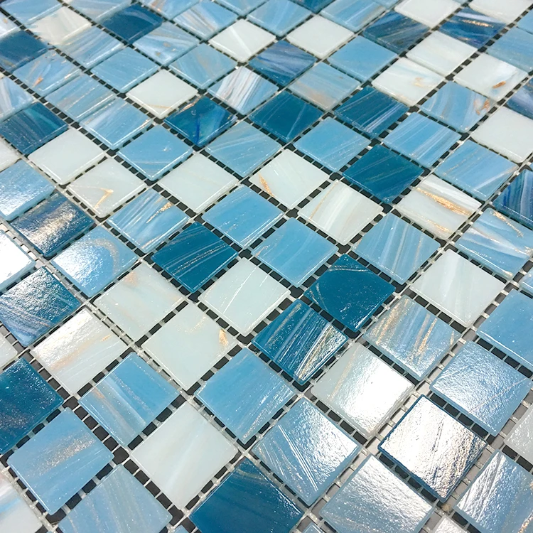 New design building material glass mosaic tiles swimming pool