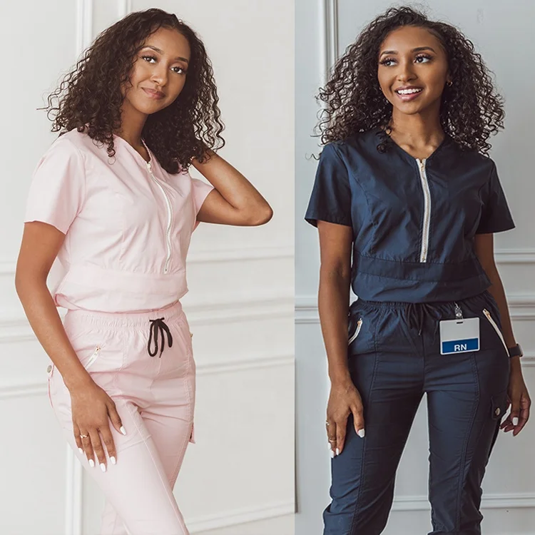 OEM Customized Wholesale Fashionable Joggers Cheap Unisex Hospital Scrub Uniforms Nurse Uniforms Medicos Nursing Scrubs Sets