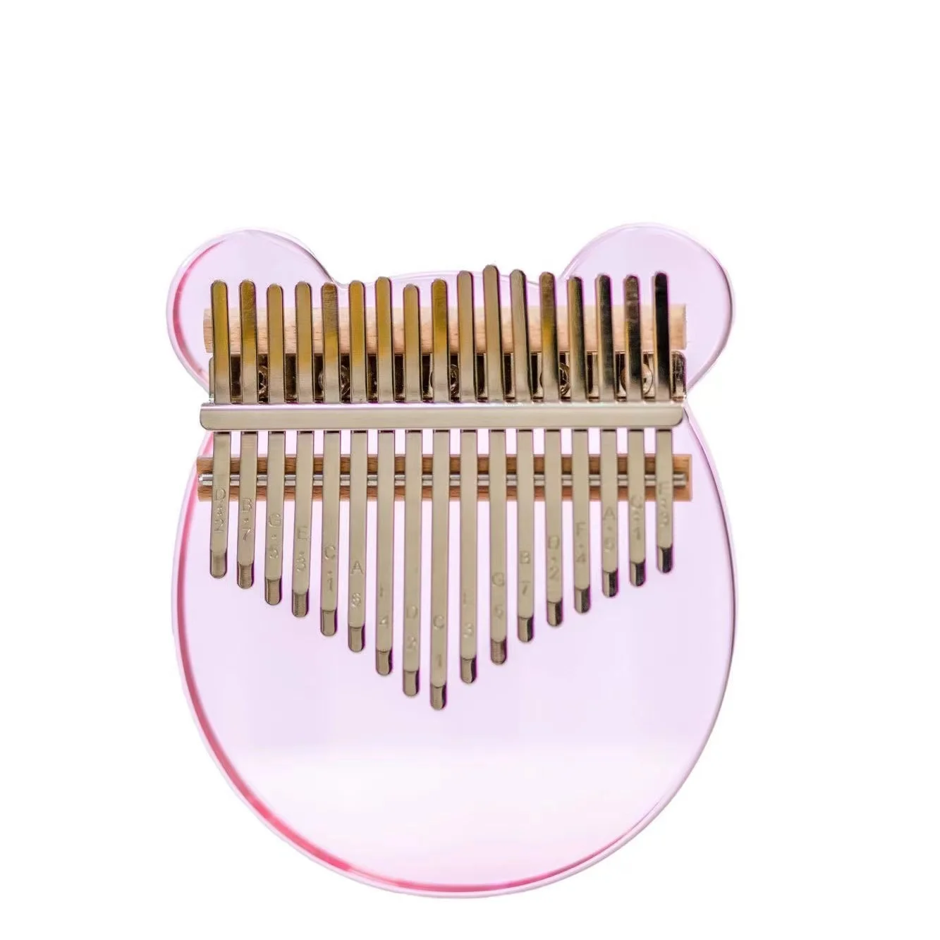 Kalimba 17 Key Pink Crystal Transparent Thumb Piano Acrylic African Sanza Mbira Kalimba Finger Piano with Stickers Kalimba Case
