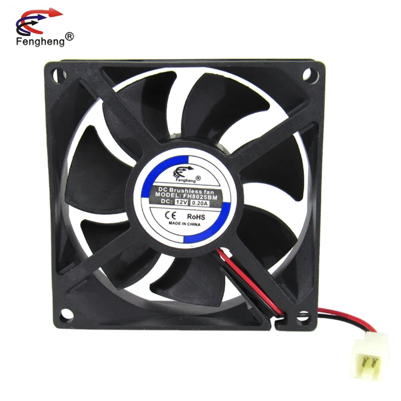 Высокоскоростной осевой вентилятор потока воздуха FH8025 80x80x25 мм шариковый подшипник 12 в 4000 об/мин охлаждения постоянного тока 80