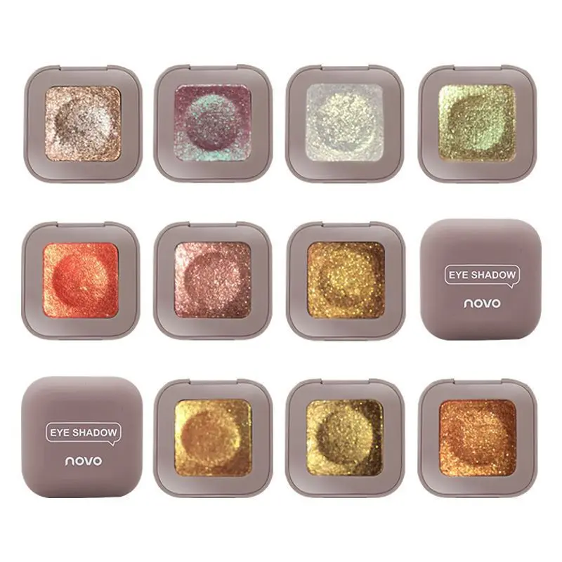 Best 12 colors cute portable single glitter eye shadow powder makeup palette wholesale with mirror