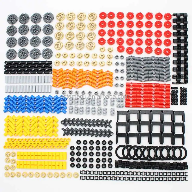 Stemedu Technical Parts and Pieces Beams Axles Connectors Bricks Sets, Chassis Frame Liftarm and Pins Building Blocks Kits Toys