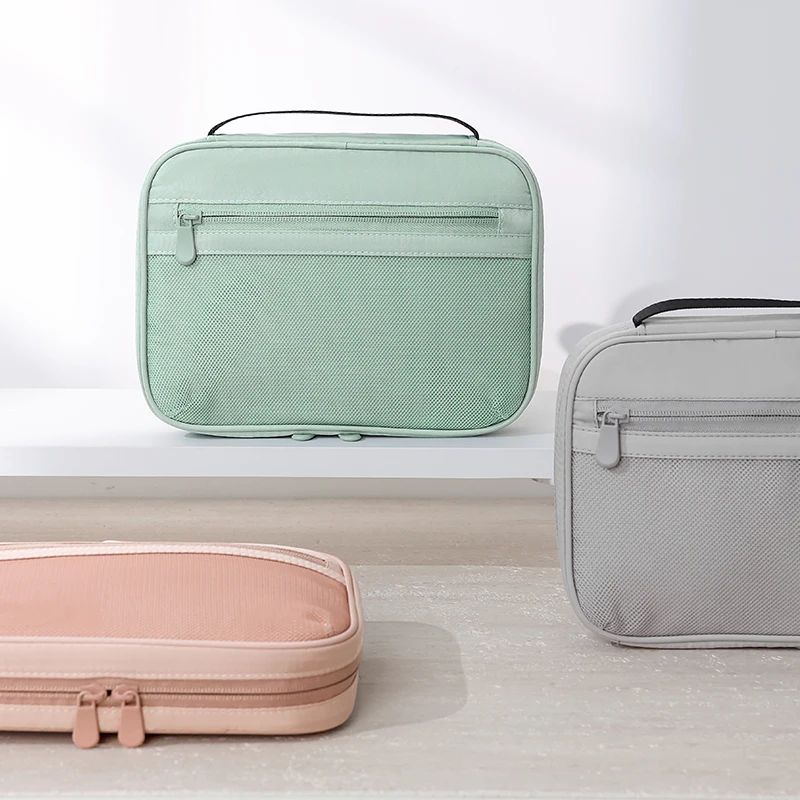 New Portable Digital Wire Accessories Charger Power Bank Storage Pack Organizer Bag Double Tiers Flexible Foldable Tools Storage