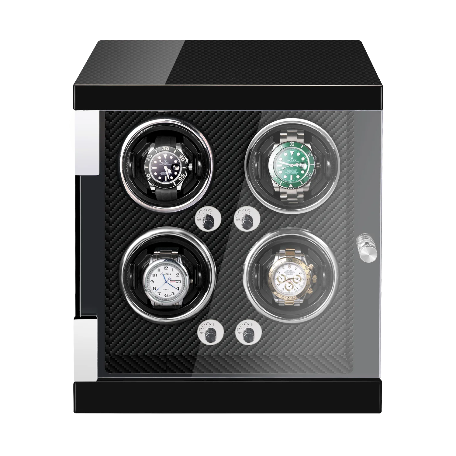 Gostar Jewelry Embers Wooden Automatic Watch Winder 2 4 6 9 12 Watches Storage Box Shaker Fingerprint Unlock Watch Winder Case