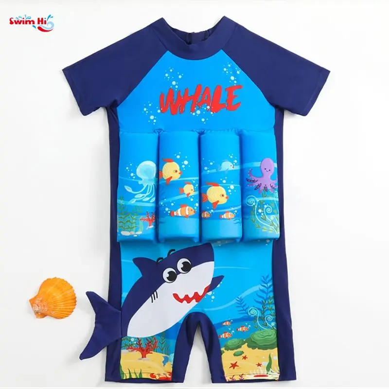 One Piece Toddler Baby Girls Boys Floating Swimwear Kids Swimsuit
