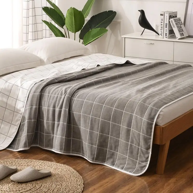 For summer 100% cotton six-layer gauze air conditioner nap  towel quilt