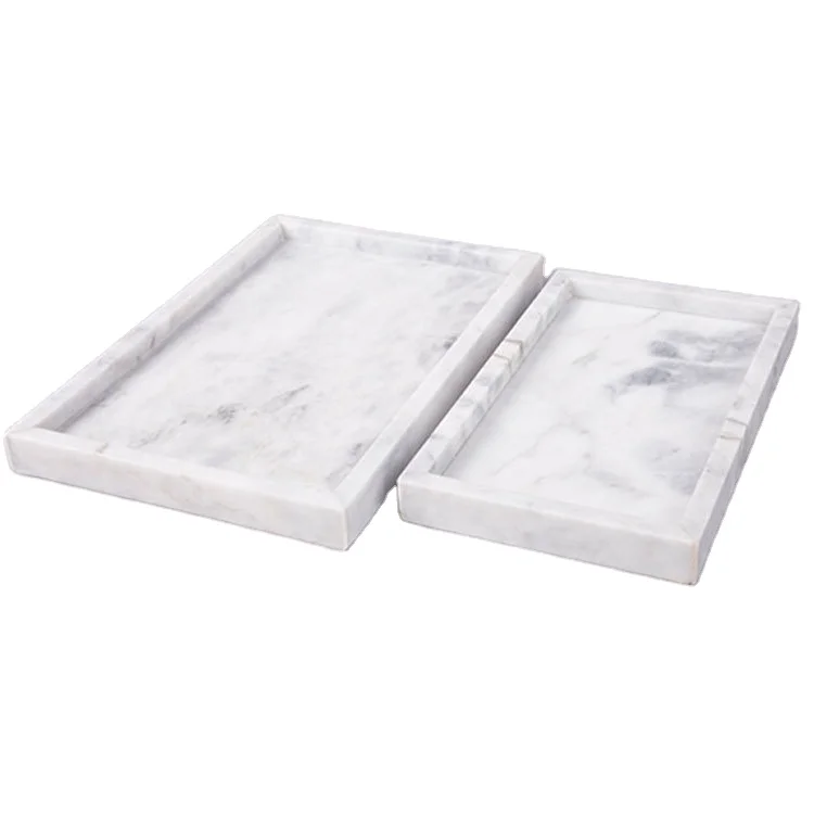Косметический поднос для косметических украшений из натурального мрамора
