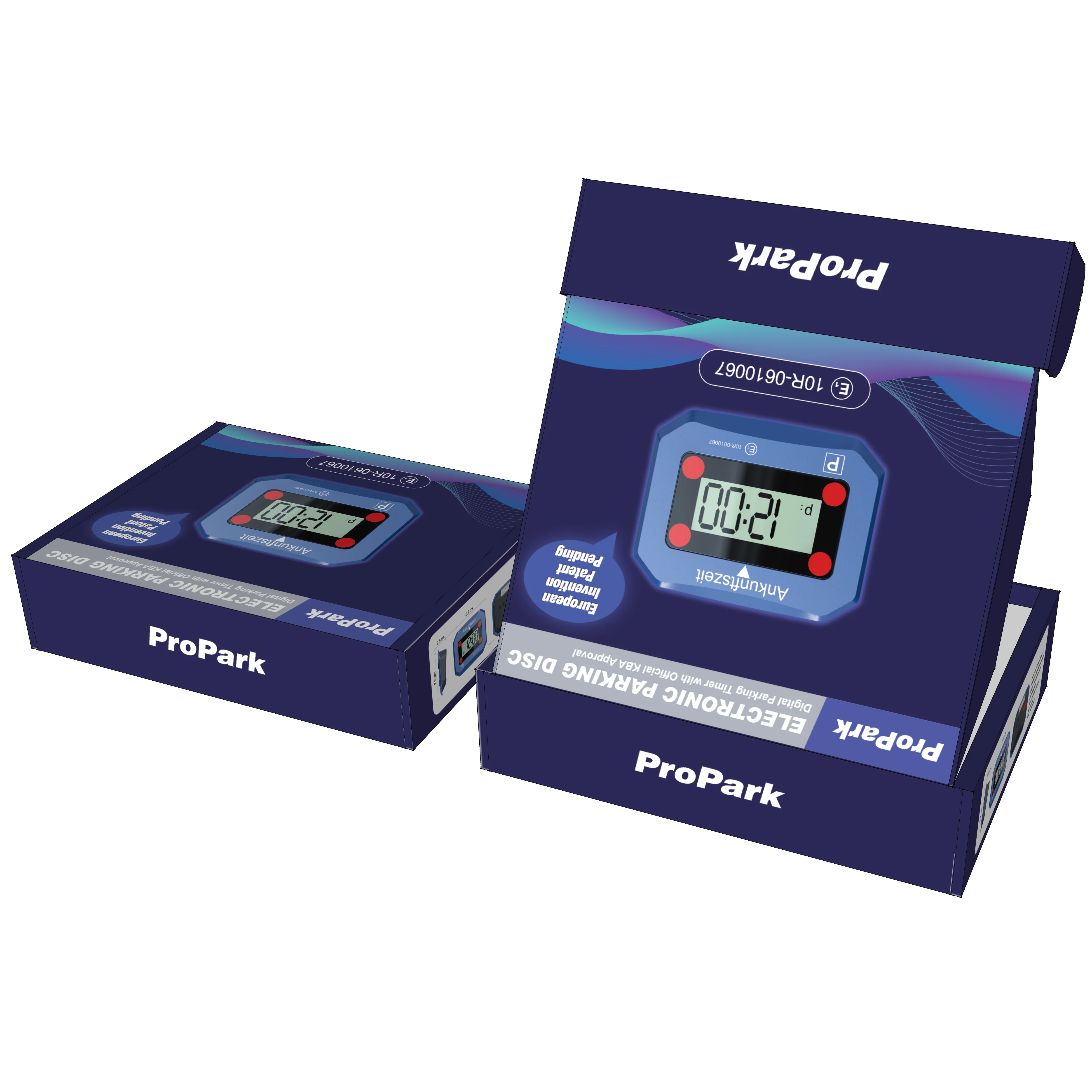 Germany Blue Auto Car Electronic Parking Clock Timer Clock Electric Parking Disc With Battery