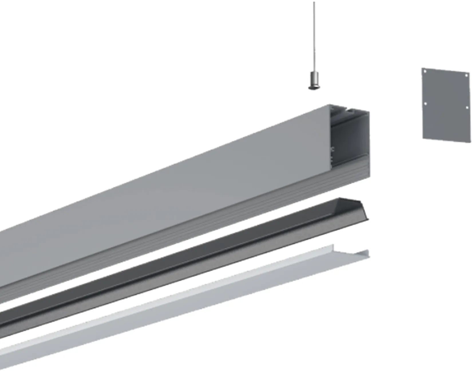 Hot selling SMD 2835 75MM Tube fixtures Led Linear light for Indoor Use Supermarket Office Aluminum PC Material