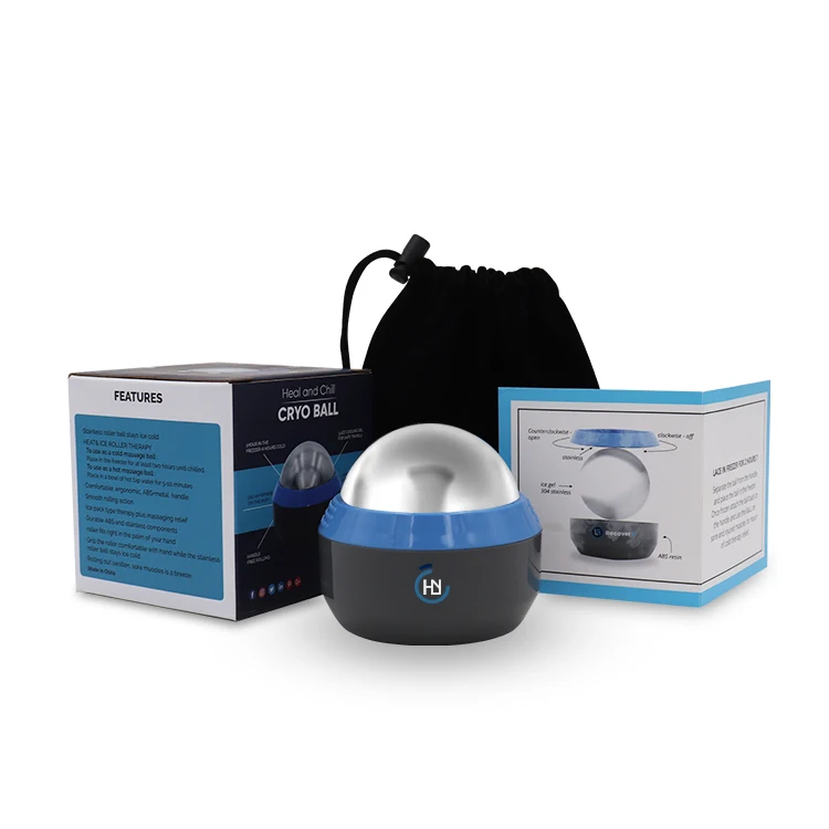 MRB Deep Tissue Massage Cryo Ball Cold Roller Facial Ice Globes Fitness Therapy Cup Pack