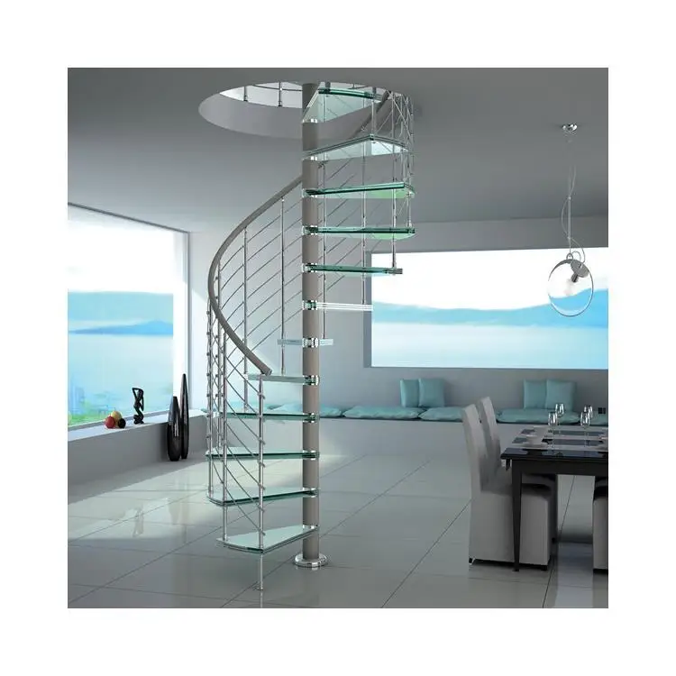 Foshan top quality steel modular staircase spiral staircases for small spaces