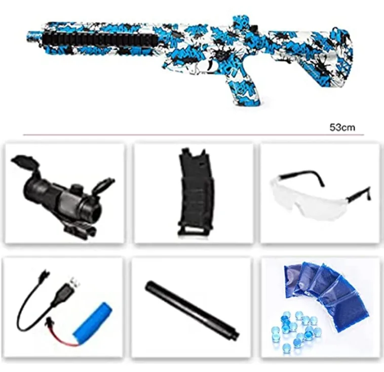 Electric Gel Ball Blaster Toy - M416 Gel Ball Blaster Water Ball Blaster with Water Gel Beads for Adults Shooting Battle