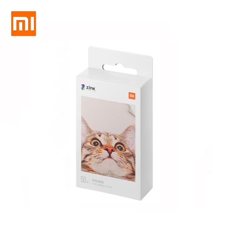 Xiaomi Portable Photo Printer Paper 50 Sheets ZINK 3 Inch Mini Pocket Self-adhesive Photos Xiaomi Photo Printer Paper