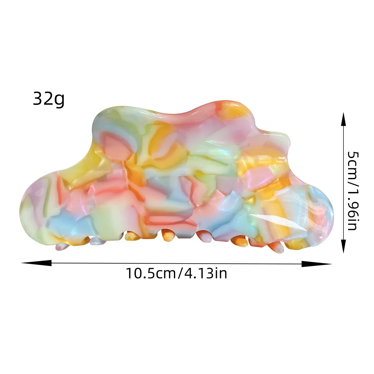 Fashionable New Colorful Cloud Shaped Acetate 10.5cm Large Hair Claws Clips Women Clips Hair Accessories Wholesale