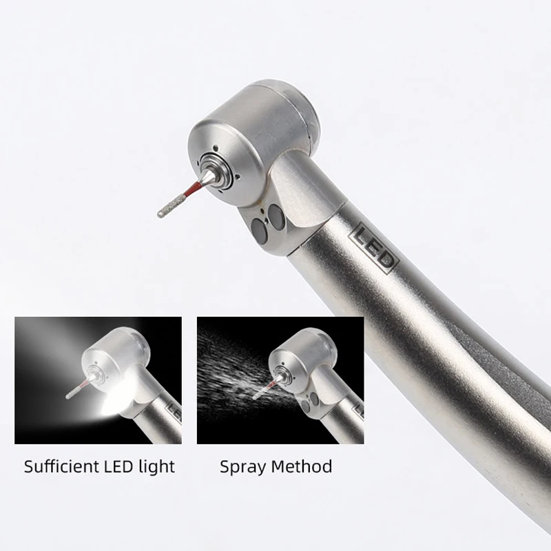 Высококачественный детский одноточечный самосветящийся стоматологический наконечник Water Jet мини-головка с 2 светодиодными лампами