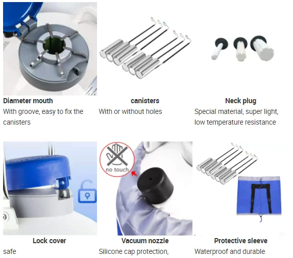 YDS-20 Biological Samples Storage Pressure Vessel Liquid Nitrogen Semen Container