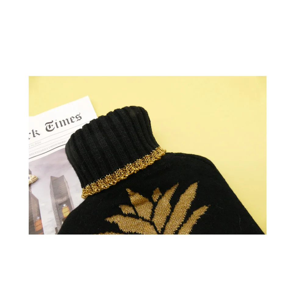 750ml 1000ml 1500ml 2000ml warm hot water bottle with cotton black pineapple
