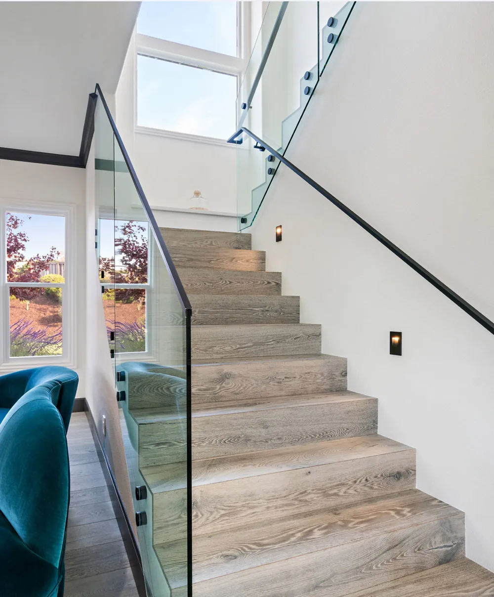 Custom Wood Glass Stair Railing with Prices
