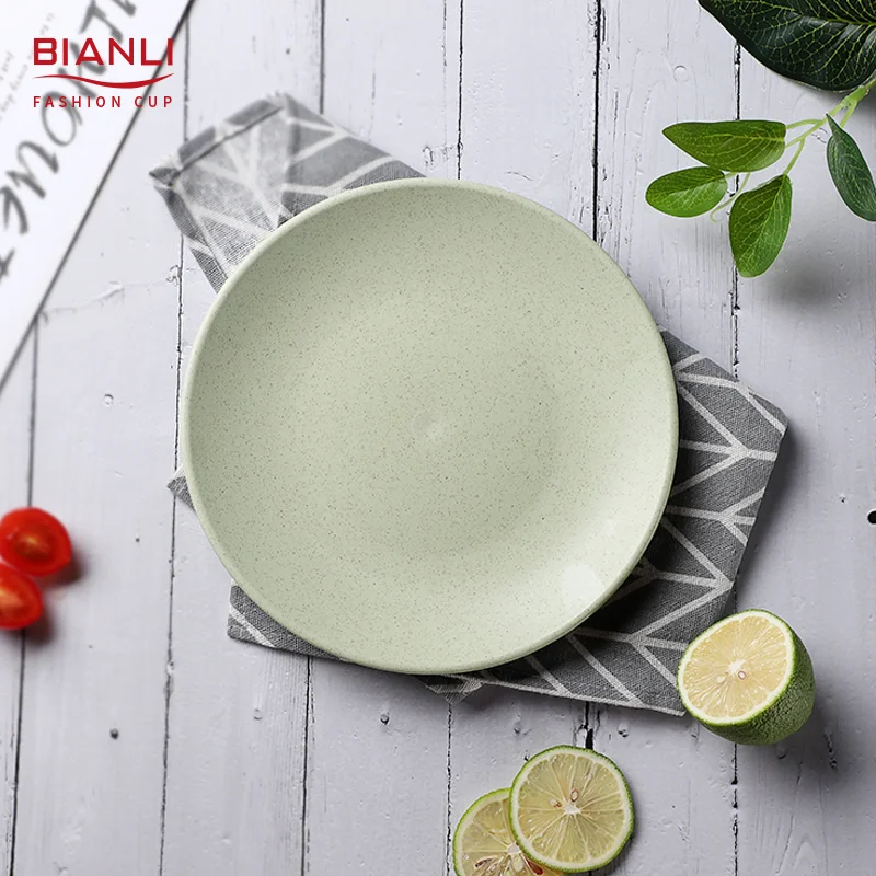 2021 New Wheat Straw Dinnerware Sets Lightweight Unbreakable Dishes Microwave Dishwasher Safe Plates