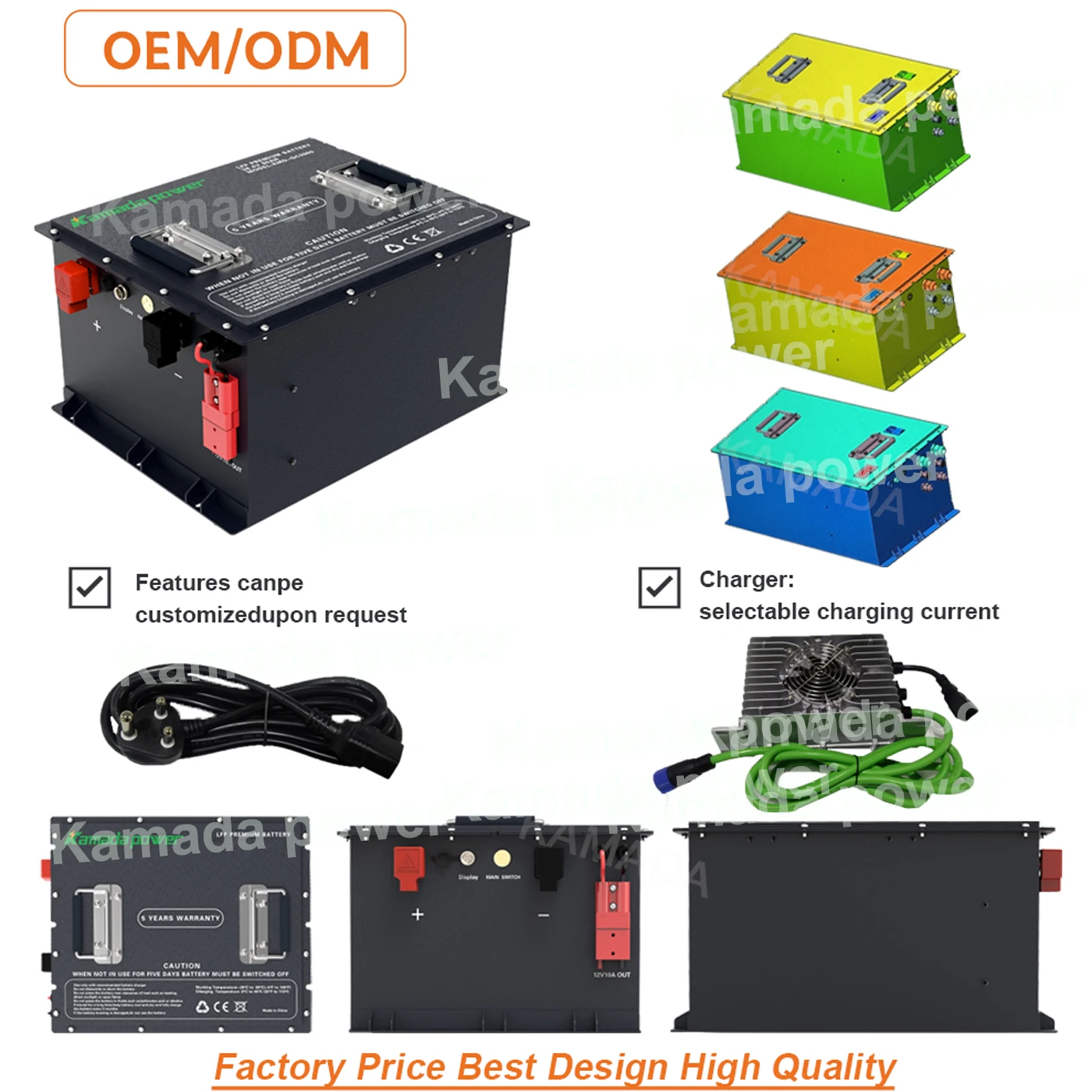 Customize 48V Lithium Solar Batteries BMS Inverter lithium battery Car Golf Cart 36V 48V 72V 100Ah Solaire Lithium Battery
