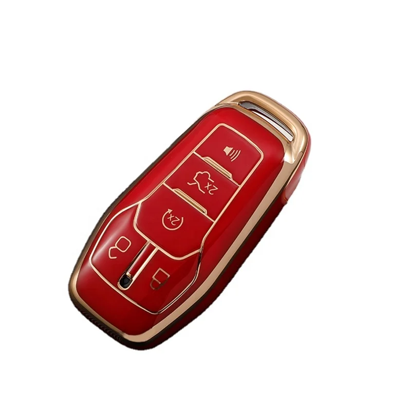 TPU Key Fob Cover Case Remote key Holder Skin Glove for Ford Fusion F-150 Edge Explorer 3/4/5 Buttons Smart Key cover case