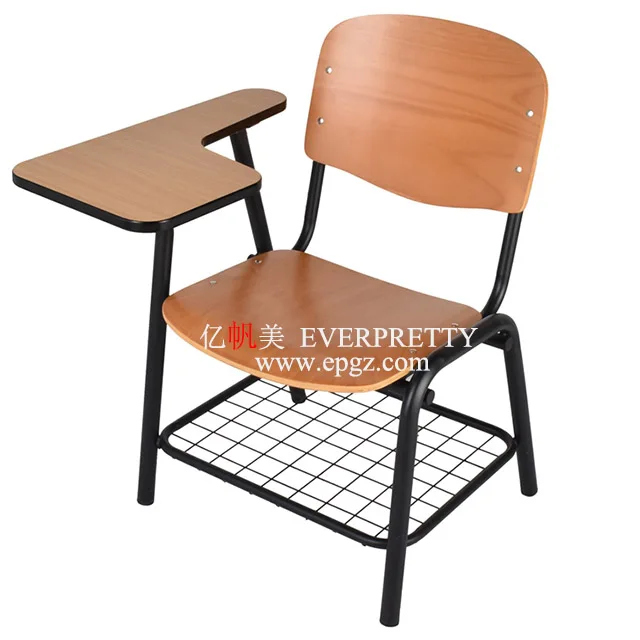 High Quality Folding Chair with Tablet Student Chair with Writing pad Chair and Desk Attached
