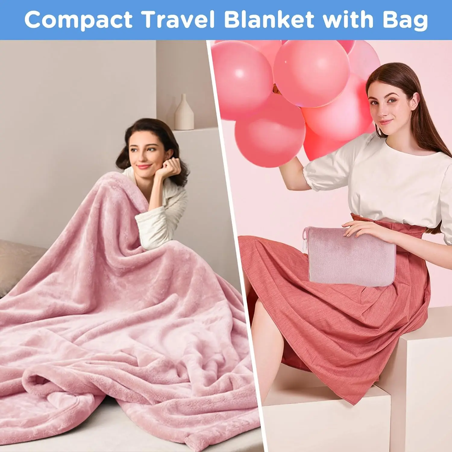 Wholesale 2-in-1 Travel Airplane Blanket Pillow Set Custom Logo Embroidery Soft Flannel Fleece Knitted Animal Cartoon Dot