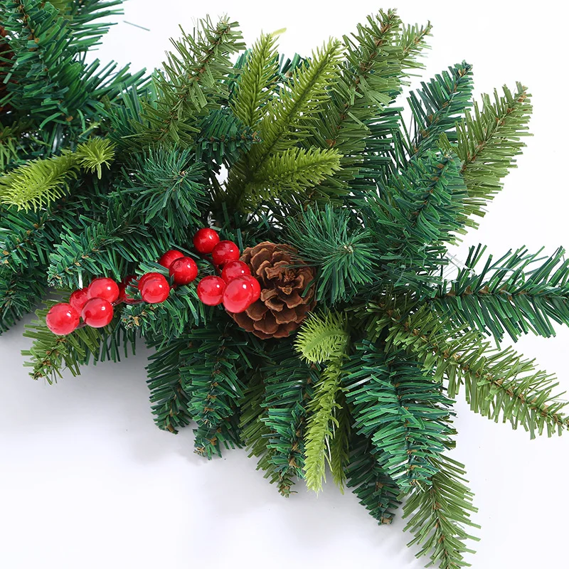 270cm PVC+PE Green plant large pine wreath Home escalator door frame decoration christmas tree pine