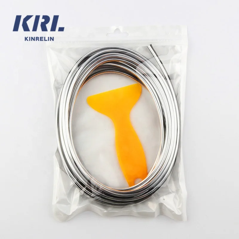 5M Car Interior Moulding Trim Strip Door Gap Edge Moulding Trim Silver Purple Red Blue Gold Auto Accessory