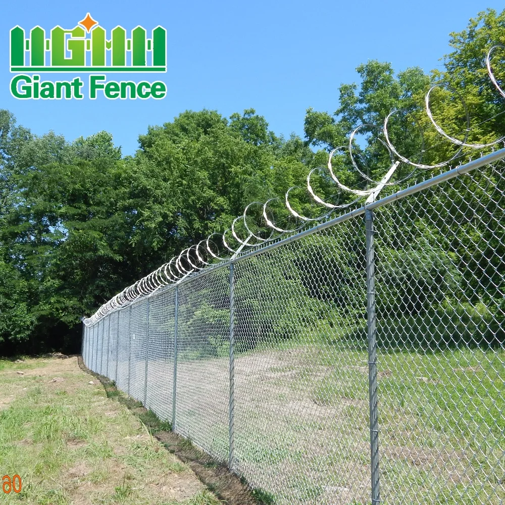 Security Barrier Your Yard Black or Galvanized Coated Chain Link Fence
