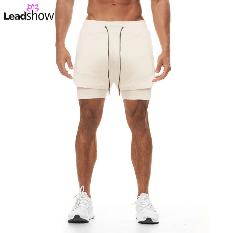 Breathable Athletic 2 in 1 Running Clothing Quick Dry Loose Workout Gym Track Shorts Sports Fitness Yoga Wear Sportswear For Men