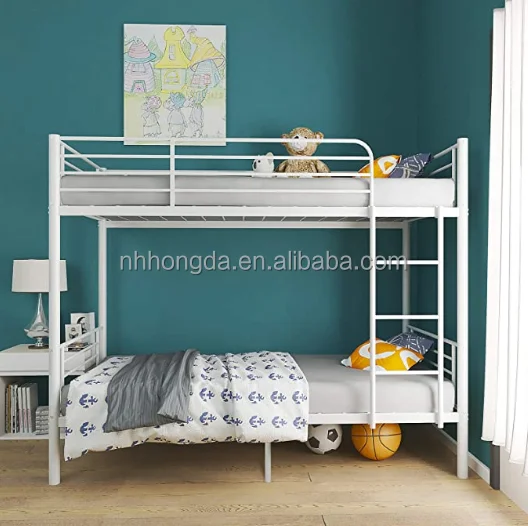 Новый дизайн, стальная двухъярусная кровать большого размера для детей, сверхпрочная металлическая двухъярусная кровать