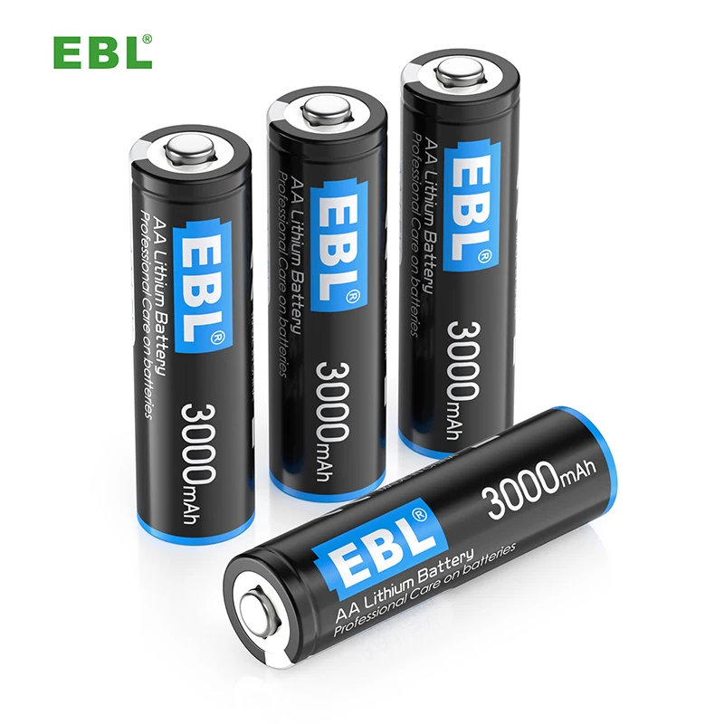  Оптовая продажа литий-ионные аккумуляторы EBL AA 3000 мАч 1 5 в защита от