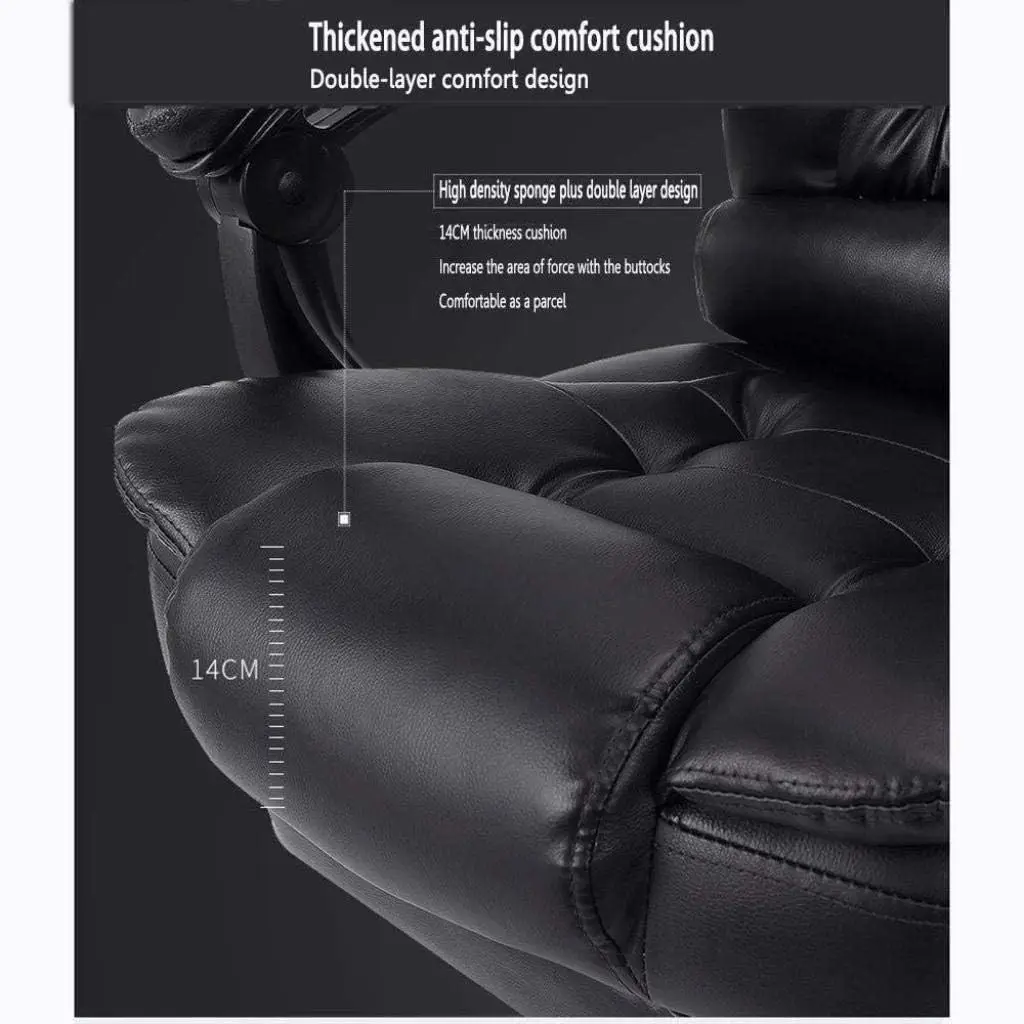 Boss Gaming Chair Lying Massage Lifting Rotatable Armchair Footrest Office Adjustable Swivel Leather Executive Massage Chair