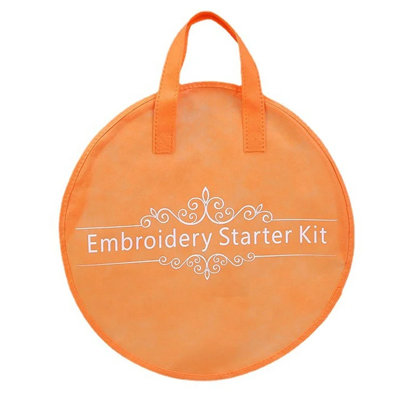 Eco-friendly Circle Transparent Cartilage Zipper Cosmetic Customized Gift PVC Non Woven Fabric Bag