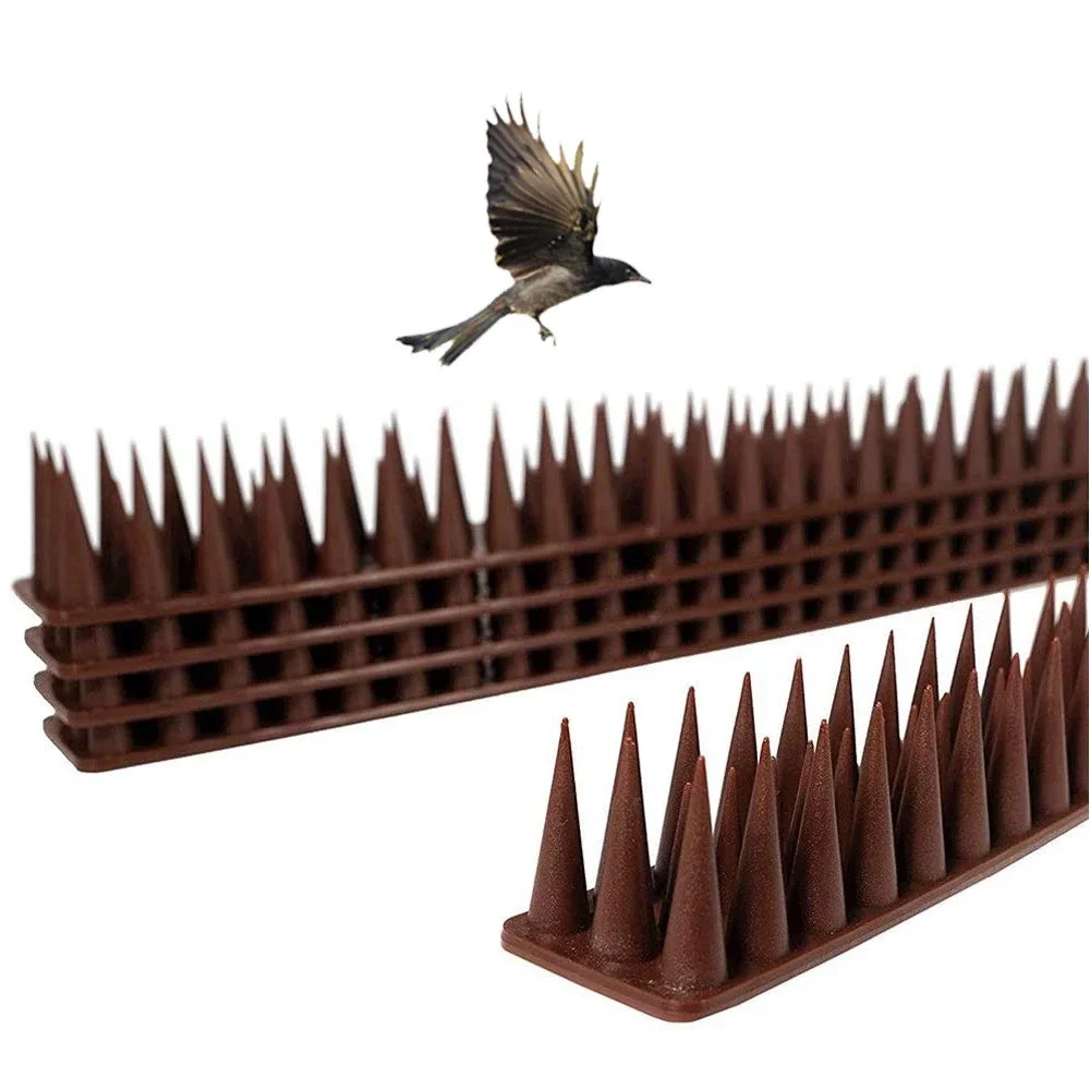 45Cm 35Cm 12 Packs Bird Spikes Plastic Bird Deterrent Spikes Plastic Deterrent Anti Theft Climb Strips