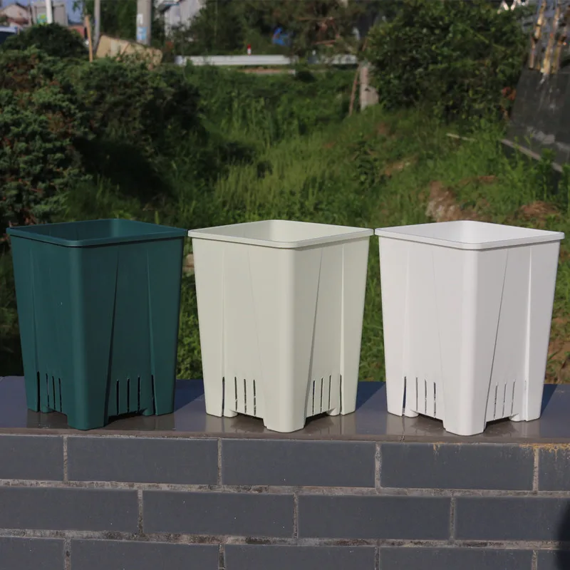 New arrival Rectangular Plastic Flower Pot Planter Succulent Square Plastic Pot Artificial Plants Large Resin Flower Pot