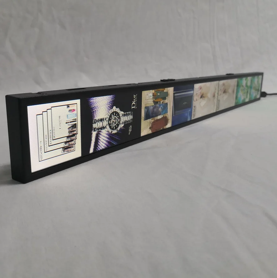 23.1inch Shop advertising stretch bar LCD shelf screen display