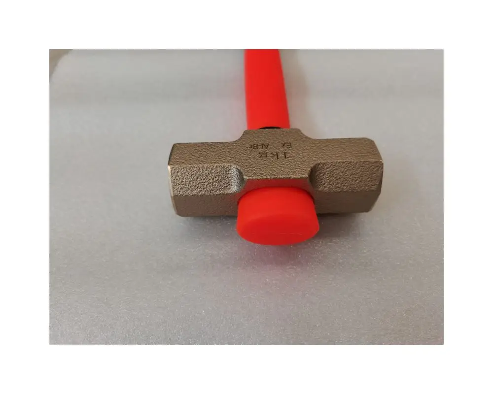 Неискрящиеся инструменты, Бериллиевая бронза, 1,5 кг, кувалда с оранжевой/серой ручкой из стекловолокна, коническая модель