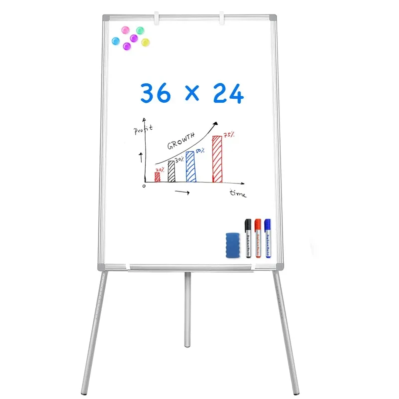 Flipchart Easel Stand White Board Tripod Height Adjustable Magnetic Portable Dry Erase Board Easel Whiteboard