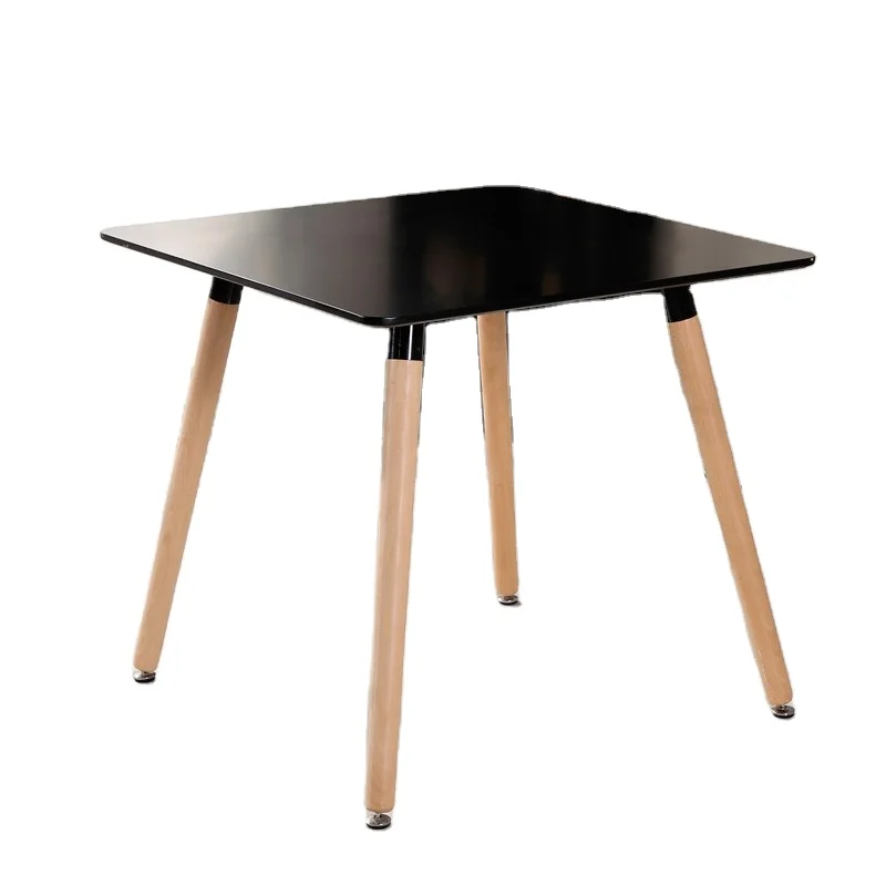 Роскошный современный обеденный стол для кухни в скандинавском стиле, итальянский дизайн, деревянный квадратный обеденный стол из МДФ с деревянными ножками