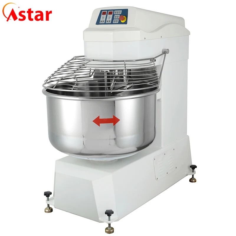 Коммерческое хлебобулочное оборудование емкостью 25 кг, двухскоростная и движущаяся тестомешалка