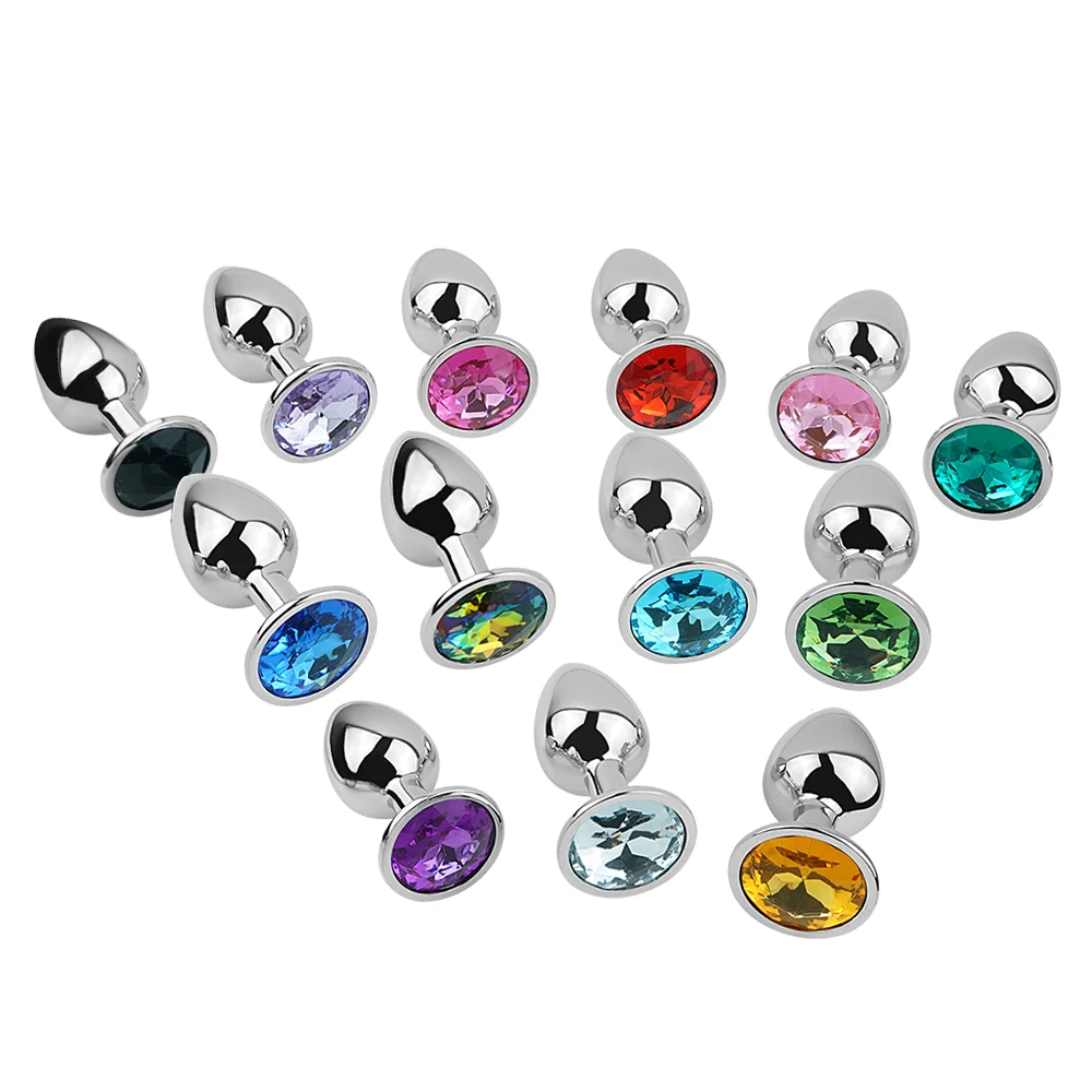 Dongkai New 5 Pcs/Set XXS XS S M L Metal Anal Plug Stainless Butt Plug Fetish Adult Anal Sex Toys Crystal Jewelry Anal Butt Plug