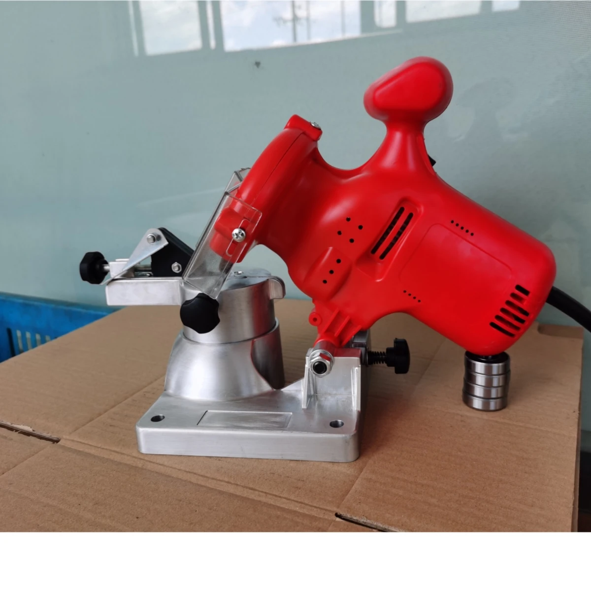 220W Popular Grinder Machine Sharpener Electric Chain Saw Blade 110x10x3.2mm Aluminum Base