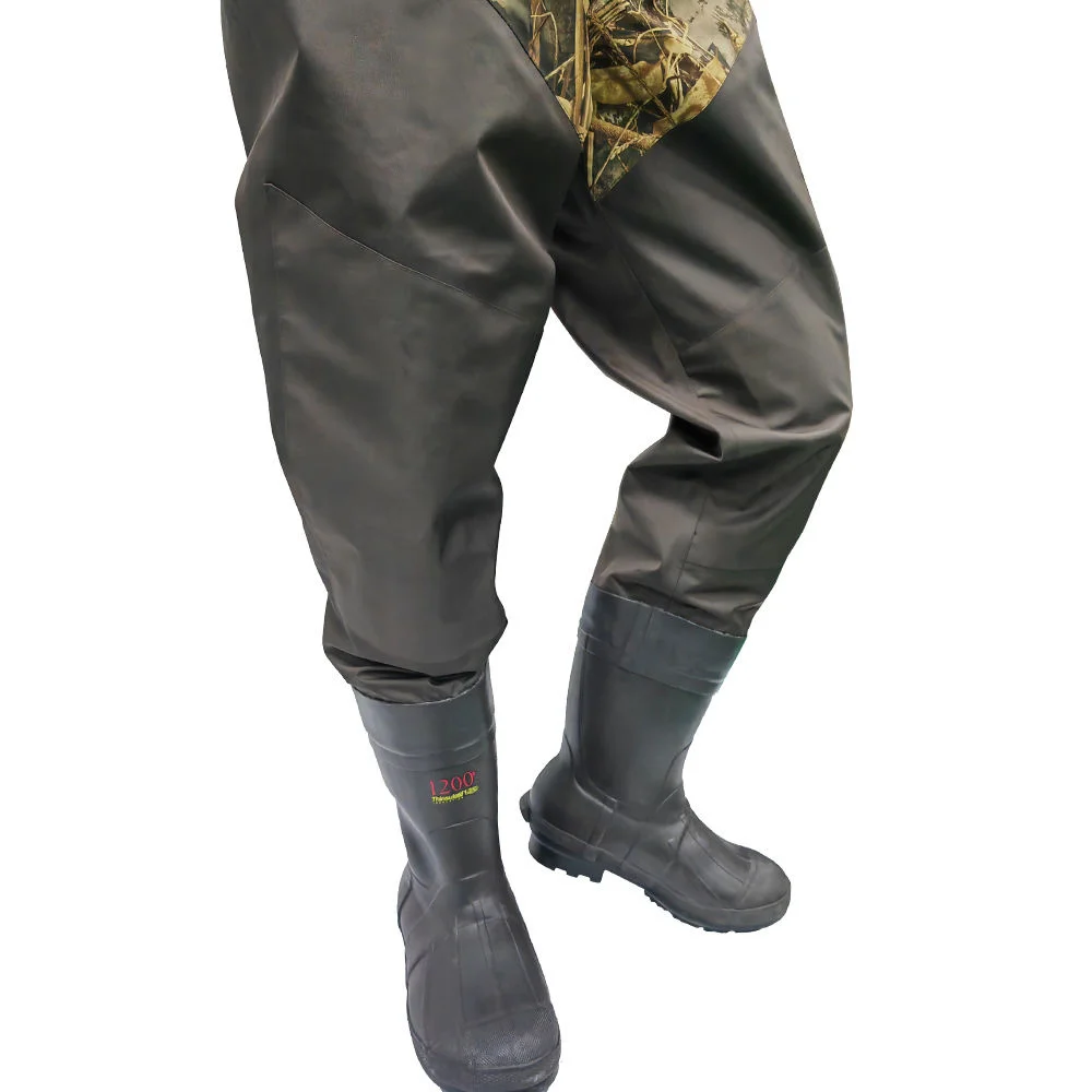 Duck Hunting Waders Max 7 Camouflage Brown Wading Pants 1200g Insulation Waterproof Boots Zipper Neoprene Fly Fishing Wader